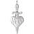 Platinum Heart and Dagger Pendant