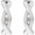 Platinum Twisted 13 mm Hoop Earrings