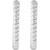 Platinum Elongated Oval-Rope  Hoop Earrings