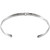 Platinum 3 mm Round Cuff 6" Bracelet