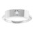 Platinum .03 CT Natural Diamond Engravable Heart Ring