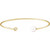 14K Yellow Gold Cultured White Freshwater Pearl & .03 CT Natural Diamond Cuff 7" Bracelet