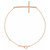 14K Rose Gold 1/4 CT Natural Diamond Sideways Cross 7-8" Bracelet