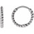 14K White Gold Twisted Rope Hoop Earrings