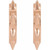 14K Rose Gold Spike Hoop Earrings