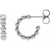 14K White Gold Beaded Hoop Earrings
