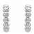 14K White Gold Beaded Hoop Earrings