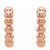 14K Rose Gold Beaded Hoop Earrings