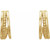 14K Yellow Gold Split-Beaded Hoop Earrings