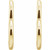 14K Yellow Gold Heart Hoop Earrings