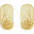 14K Yellow Gold Hammered J-Hoop Earrings