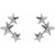 14K White Gold Star Ear Climbers