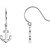 14K White Gold Petite Anchor Earrings