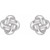 14K White Gold Knot Earrings