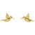 14K Yellow Gold Humming Bird Earrings