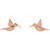 14K Rose Gold Humming Bird Earrings