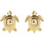 14K Yellow Gold Turtle Earrings