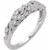 14K White Gold Diamond Floral-Inspired Anniversary Band