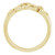 14K Yellow Floral Criss-Cross Ring