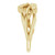 14K Yellow Floral Criss-Cross Ring