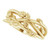 14K Yellow Floral Criss-Cross Ring
