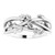 14K White Gold Floral Criss-Cross Ring
