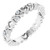 14K White Gold 1/8 CTW Natural Diamond Heart Eternity Band