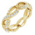 18K Yellow Gold 1/2 CTW Natural Diamond Sculptural Eternity Band