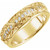 18K Yellow Gold 1/3 CTW Natural Diamond Floral Eternity Band