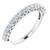 14K White Gold 1/2 CTW Round Natural Diamond Anniversary Band