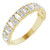 14K Yellow Gold 9/10 CTW Accented Baguette Natural Diamond Anniversary Band