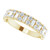 14K Yellow Gold 9/10 CTW Accented Baguette Natural Diamond Anniversary Band