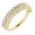 14K Yellow Gold 5/8 CTW Natural Diamond Multi-Row Anniversary Band