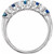 14K White Gold 1/4 CTW Natural Diamond and Blue Sapphire Anniversary Band