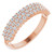 14K Rose Gold 5/8 CTW Natural Diamond 3-Row Anniversary Band