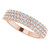 14K Rose Gold 5/8 CTW Natural Diamond 3-Row Anniversary Band