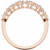 14K Rose Gold 1 CTW Natural Diamond Round Cluster Anniversary Band