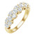 14K Yellow Gold 1 CTW Lab-Grown Diamond Round Cluster Anniversary Band