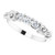 14K White Gold 1/4 CTW Natural Diamond Three-Stone Anniversary Band