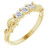 14K Yellow Gold 1/4 CTW Natural Diamond Three-Stone Anniversary Band