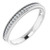 14K White Gold 3/8 CTW Natural Diamond Milgrain Edge Anniversary Band