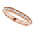 14K Rose Gold 1/5 CTW Lab-Grown Diamond Milgrain Edge Anniversary Band