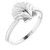 14K White Gold Shell Ring
