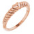 14K Rose Gold Rope Heart Dome Ring