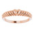 14K Rose Gold Rope Heart Dome Ring