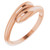 14K Rose Gold Domed Bypass Ring