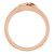 14K Rose Gold Domed Bypass Ring