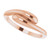14K Rose Gold Domed Bypass Ring