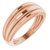 14K Rose Gold Triple Dome Ring