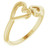 14K Yellow Gold Double Heart Ring